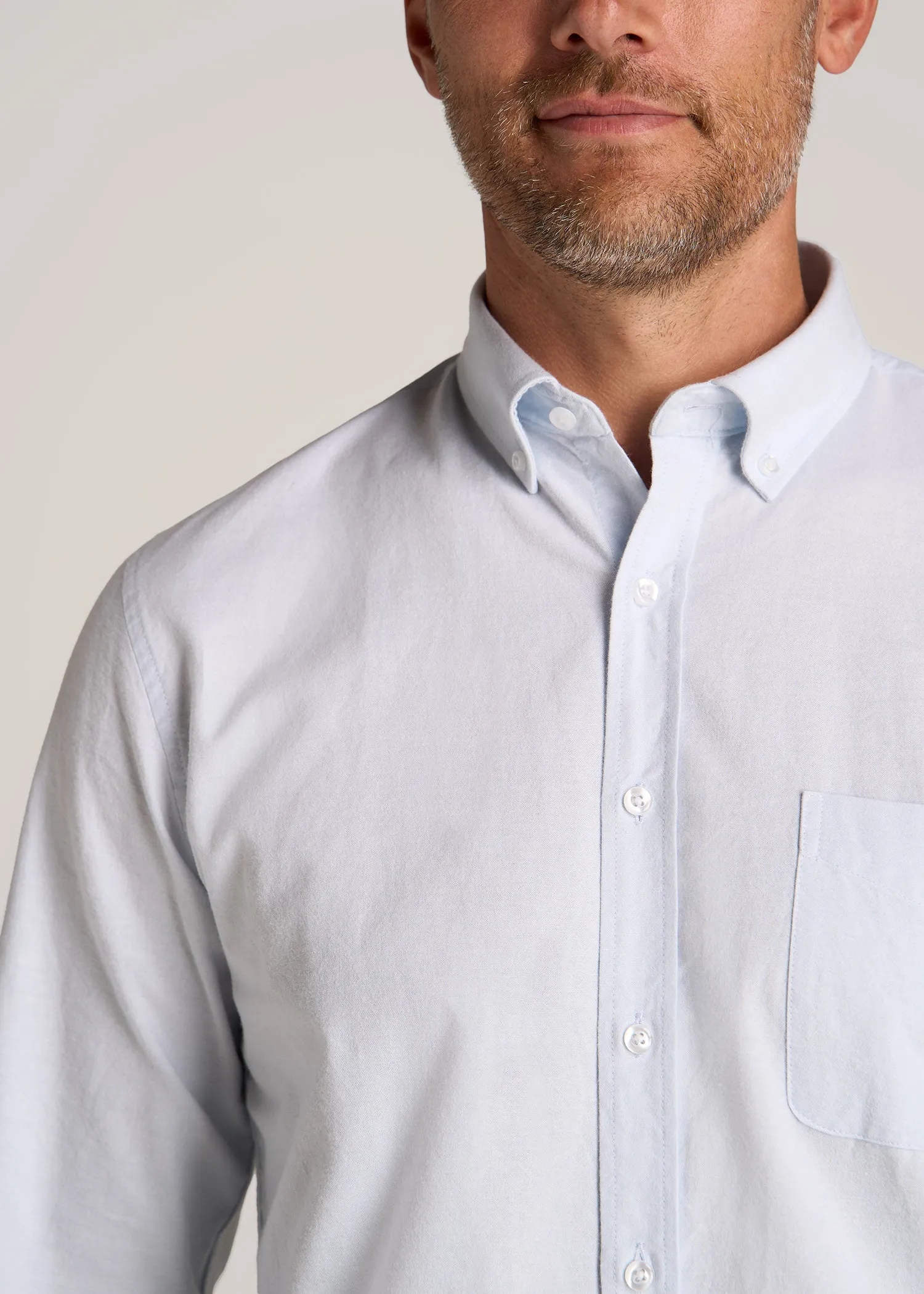 Washed Oxford Shirt for Tall Men in Light Blue sold by American Tall product image thumbnail 2