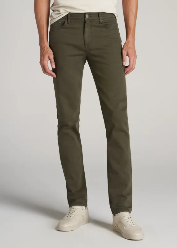 Dylan SLIM-FIT Jeans for Tall Men in Olive Green Wash sold by American Tall
