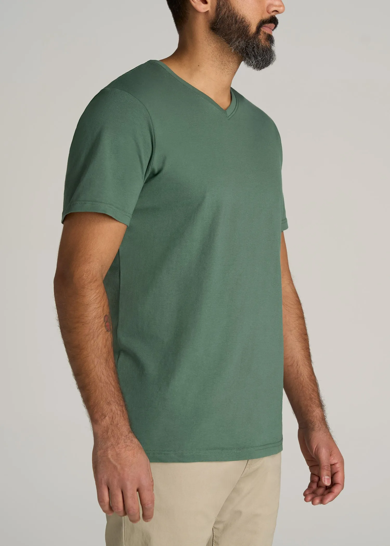 The Everyday REGULAR-FIT V-Neck Tall Men's T-Shirt in Forest Green sold by American Tall product image thumbnail 3