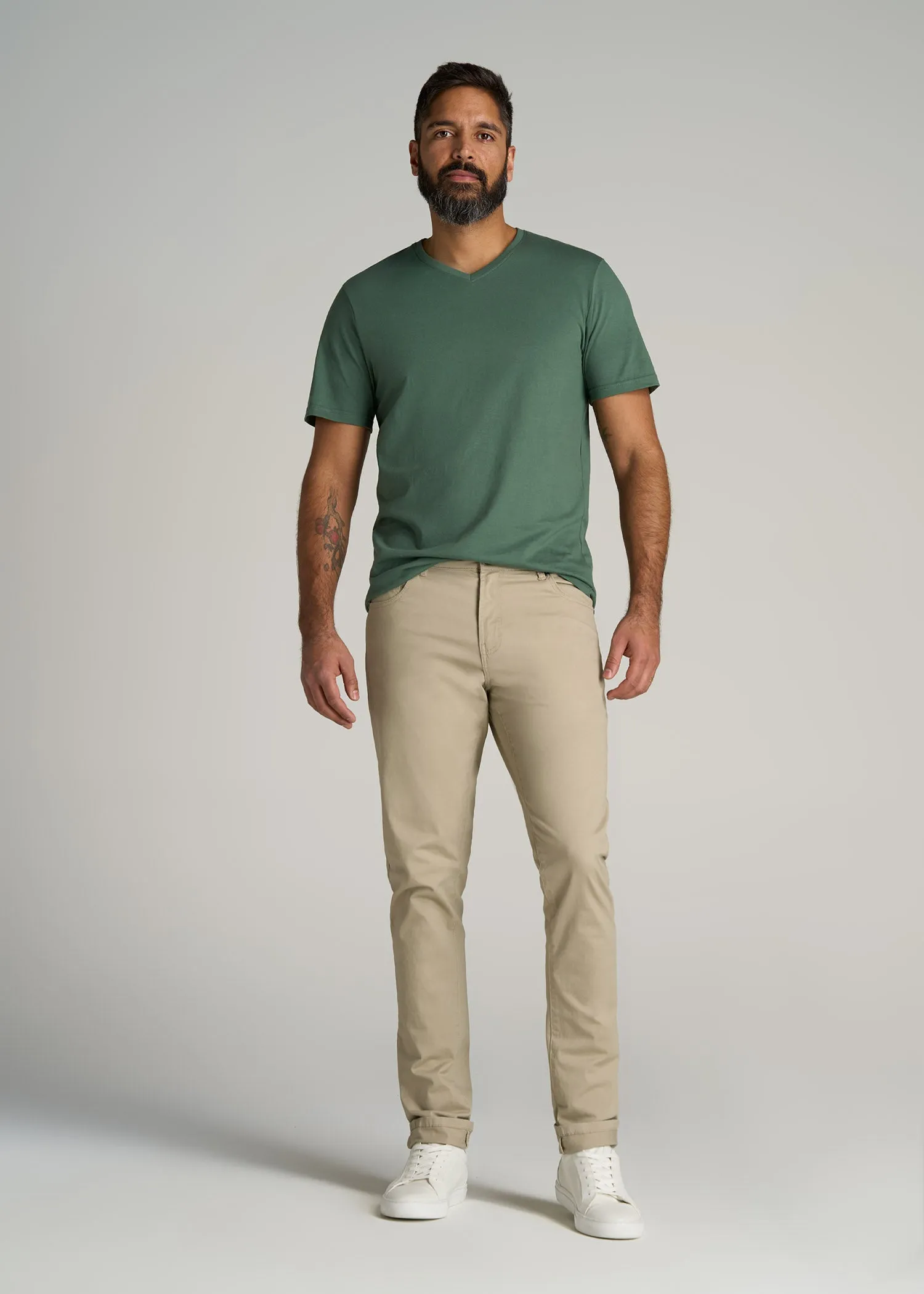 The Everyday REGULAR-FIT V-Neck Tall Men's T-Shirt in Forest Green sold by American Tall product image thumbnail 4