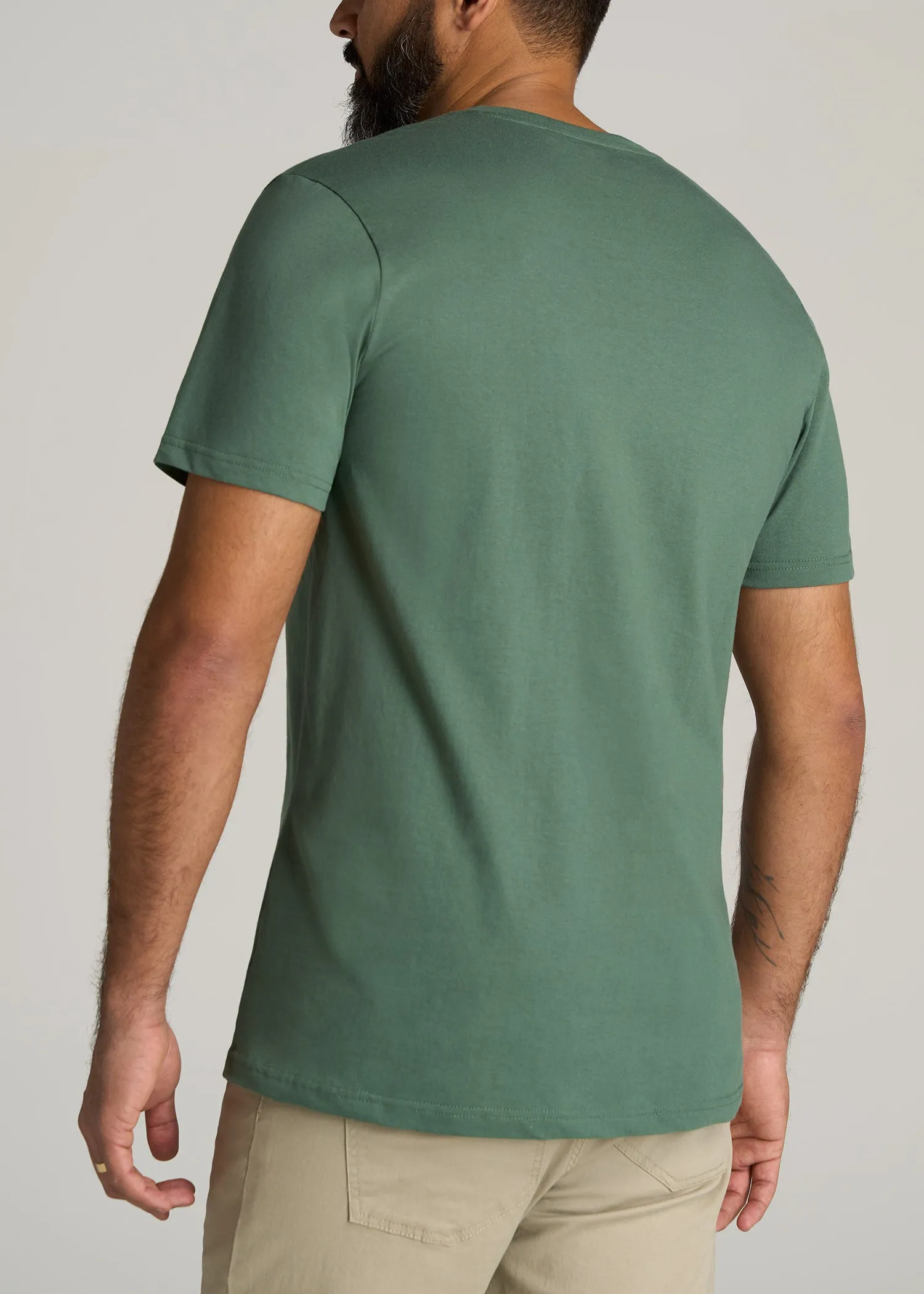 The Everyday REGULAR-FIT V-Neck Tall Men's T-Shirt in Forest Green sold by American Tall product image thumbnail 5