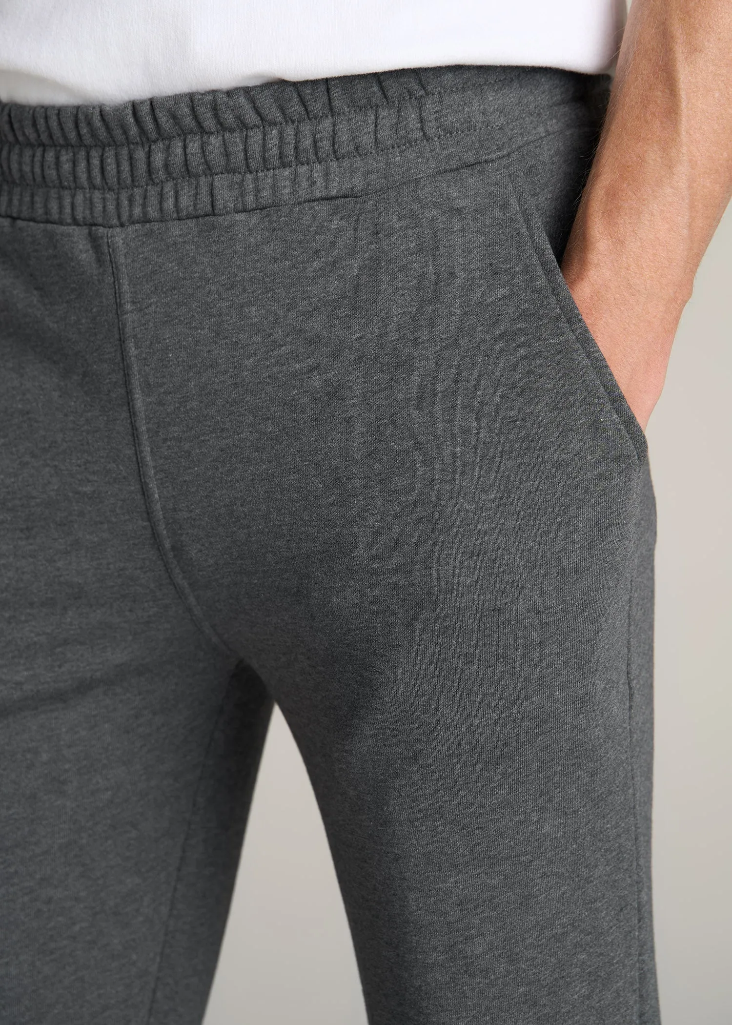 Wearever French Terry Sweatpants for Tall Men in Charcoal Mix sold by American Tall product image thumbnail 2