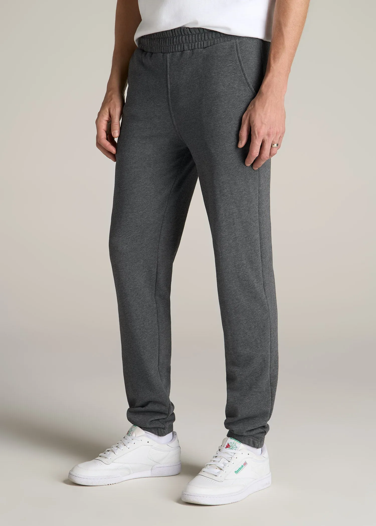 Wearever French Terry Sweatpants for Tall Men in Charcoal Mix sold by American Tall product image thumbnail 3