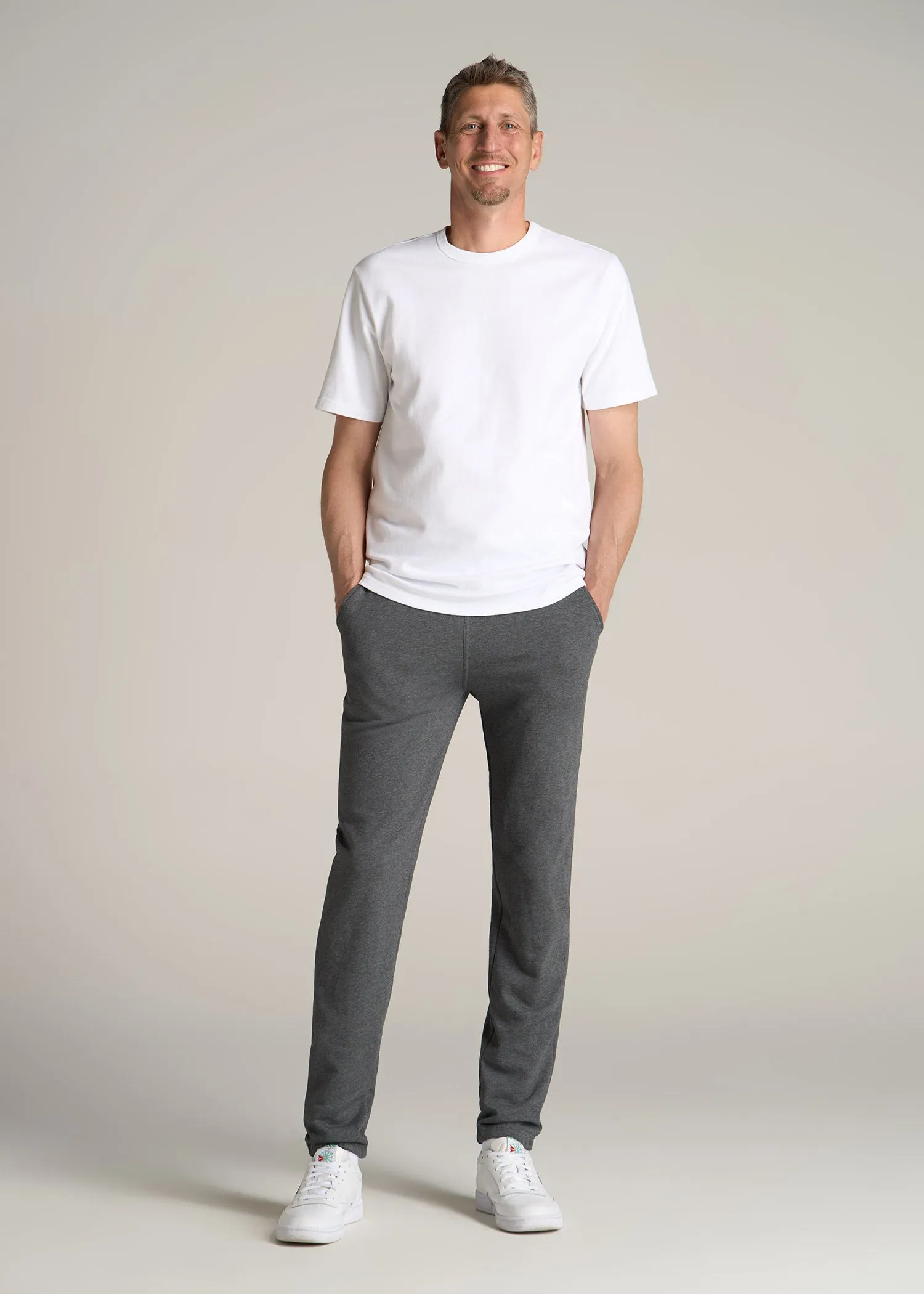 Wearever French Terry Sweatpants for Tall Men in Charcoal Mix sold by American Tall product image thumbnail 4