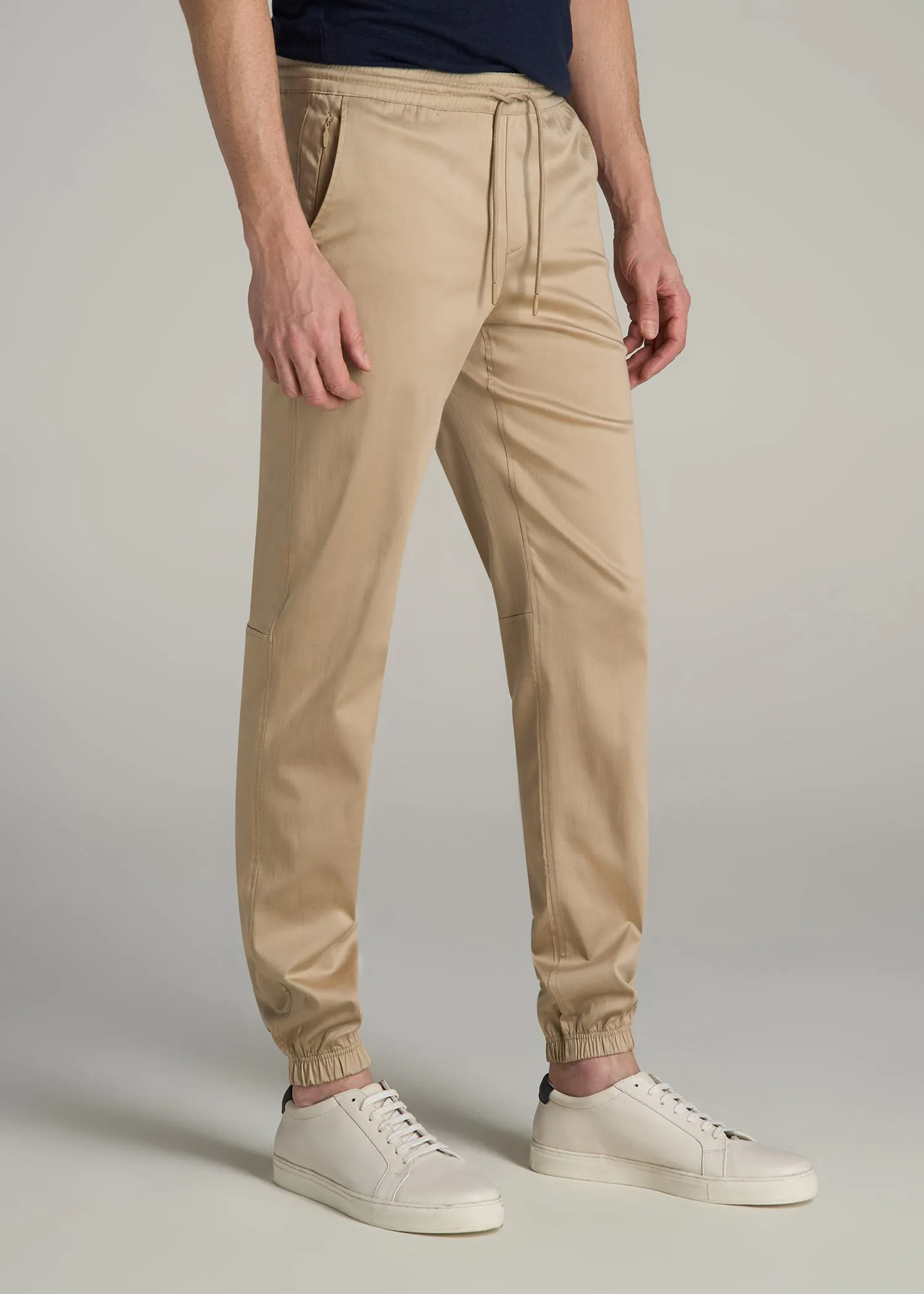 Stretch Twill Jogger Pants for Tall Men in Desert Khaki sold by American Tall product image thumbnail 3