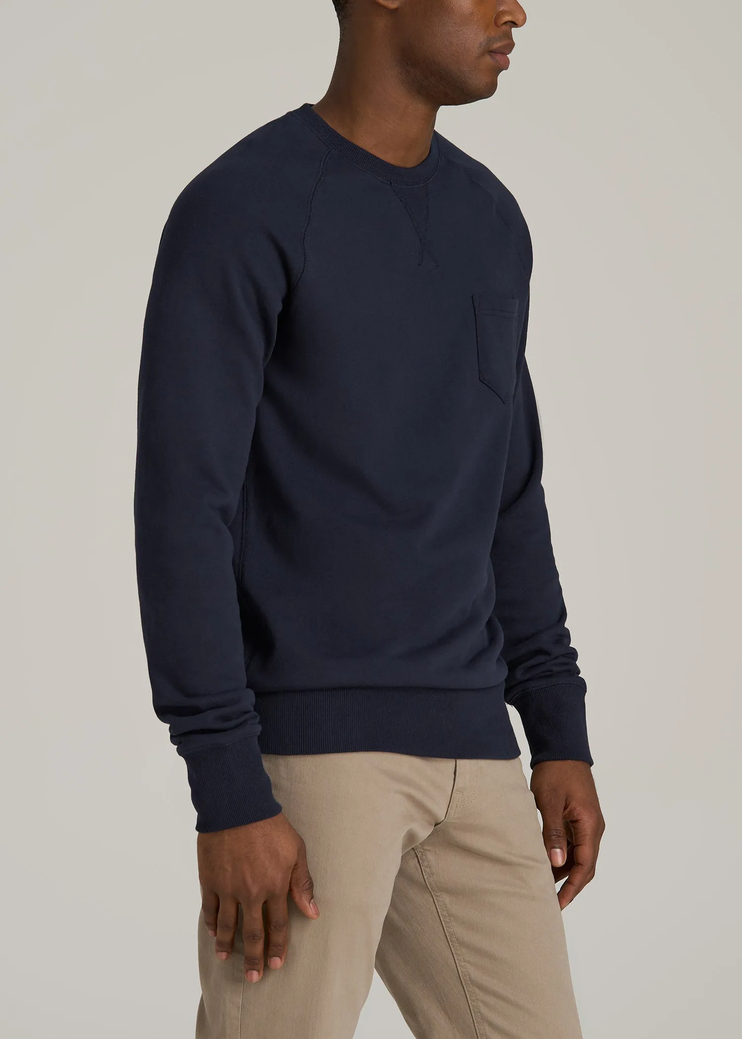 Wearever 2.0 French Terry Crewneck Sweatshirt for Tall Men in Evening Blue sold by American Tall product image thumbnail 3