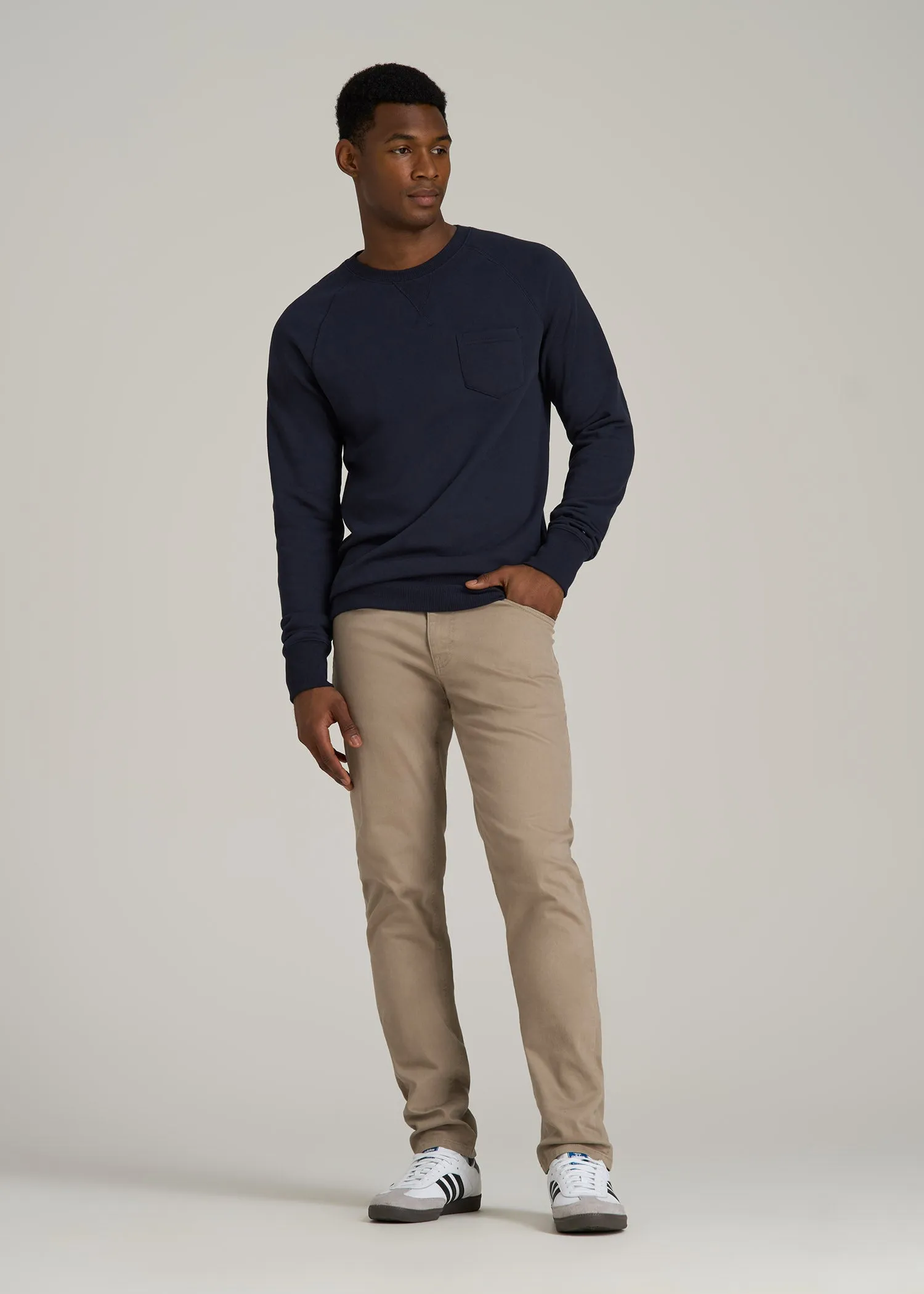Wearever 2.0 French Terry Crewneck Sweatshirt for Tall Men in Evening Blue sold by American Tall product image thumbnail 4