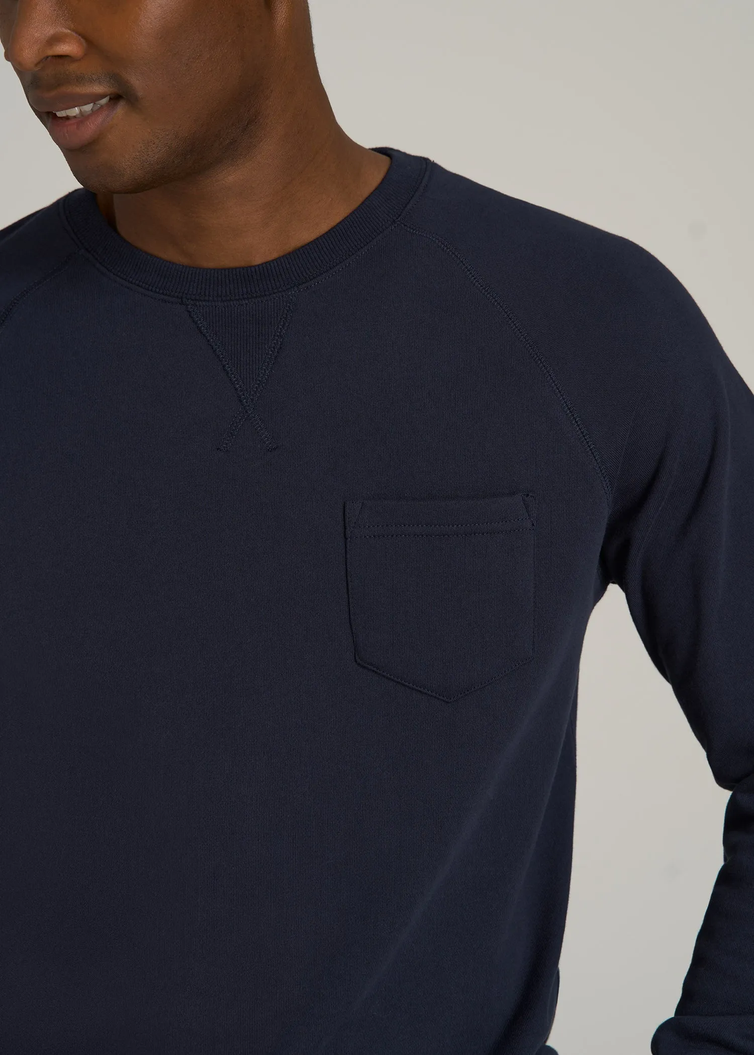 Wearever 2.0 French Terry Crewneck Sweatshirt for Tall Men in Evening Blue sold by American Tall product image thumbnail 2