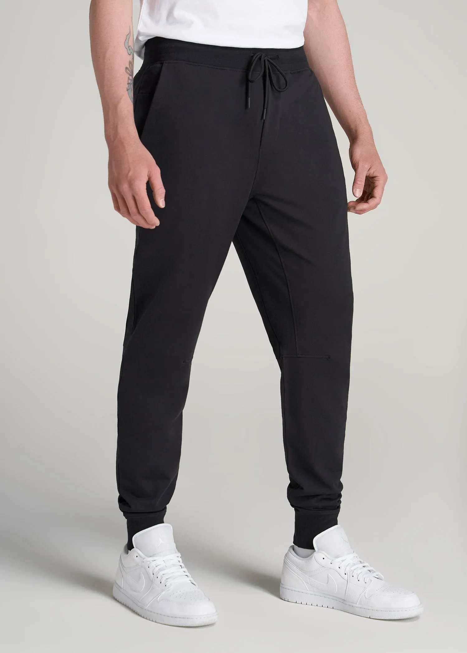 A.T. Performance Slim French Terry Joggers for Tall Men in Black sold by American Tall product image thumbnail 3