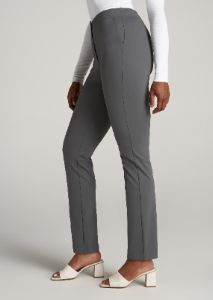 SLIM-Fit Dress Pants for Tall Women in Slate sold by American Tall