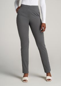 SLIM-Fit Dress Pants for Tall Women in Slate sold by American Tall