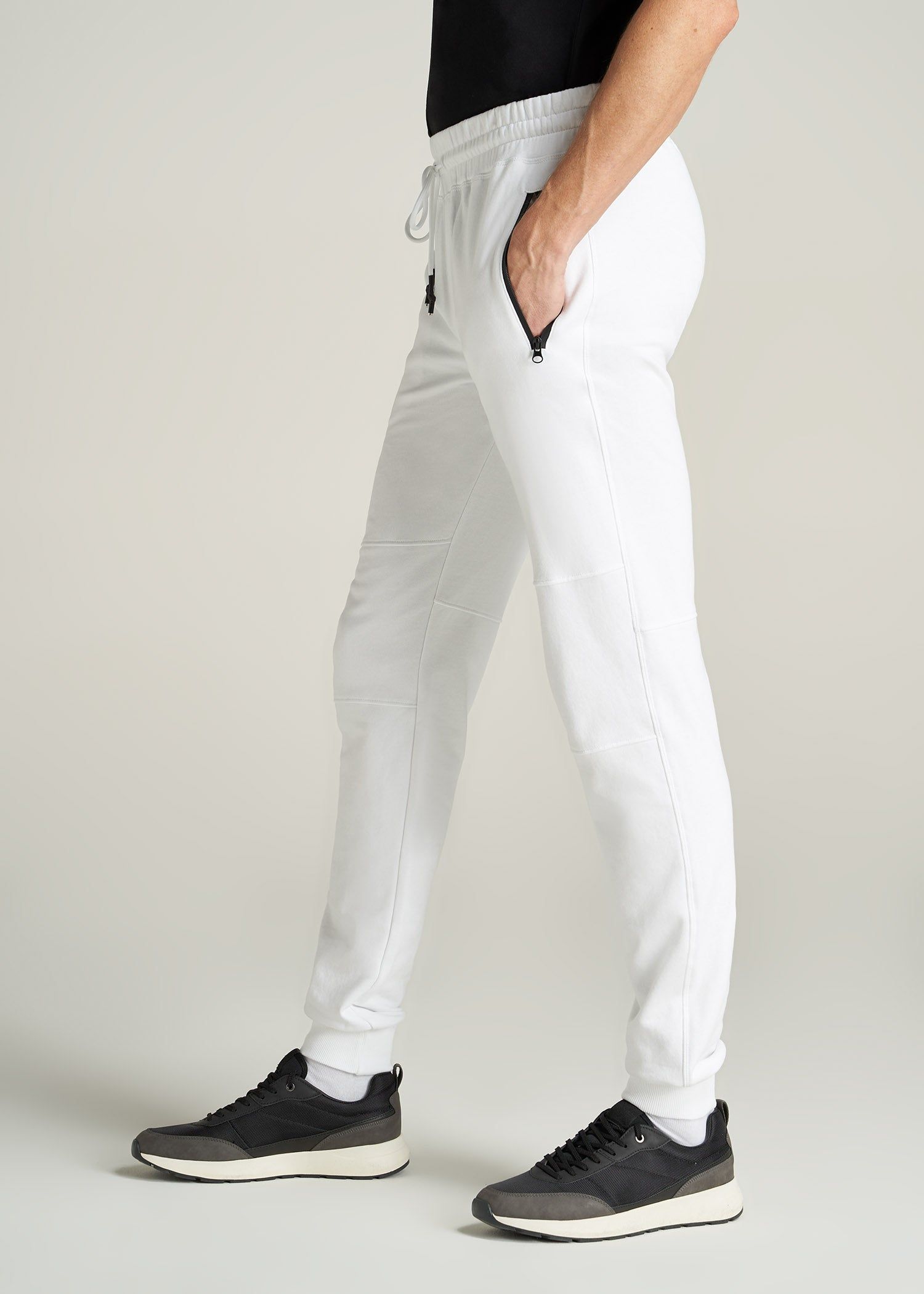 Wearever French Terry Men's Tall Joggers in Bright White sold by American Tall product image thumbnail 3