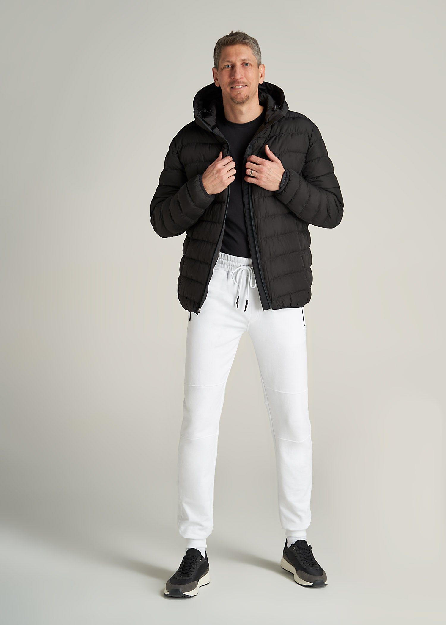 Wearever French Terry Men's Tall Joggers in Bright White sold by American Tall product image thumbnail 4