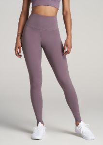 AT Balance High-Rise Leggings for Tall Women in Smoked Mauve sold by American Tall