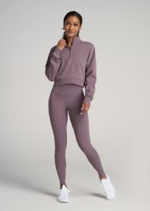AT Balance High-Rise Leggings for Tall Women in Smoked Mauve sold by American Tall