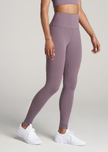 AT Balance High-Rise Leggings for Tall Women in Smoked Mauve sold by American Tall