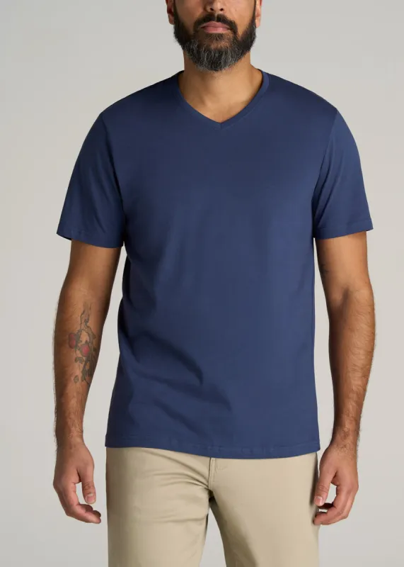 The Everyday REGULAR-FIT V-Neck Tall Men's T-Shirt in New Navy sold by American Tall