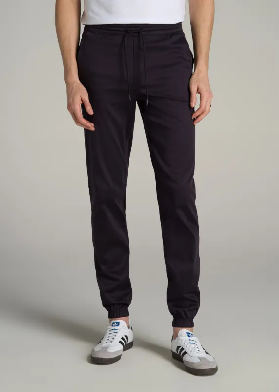 Stretch Twill Tall Men's Jogger Pants in Charcoal Rinse sold by American Tall