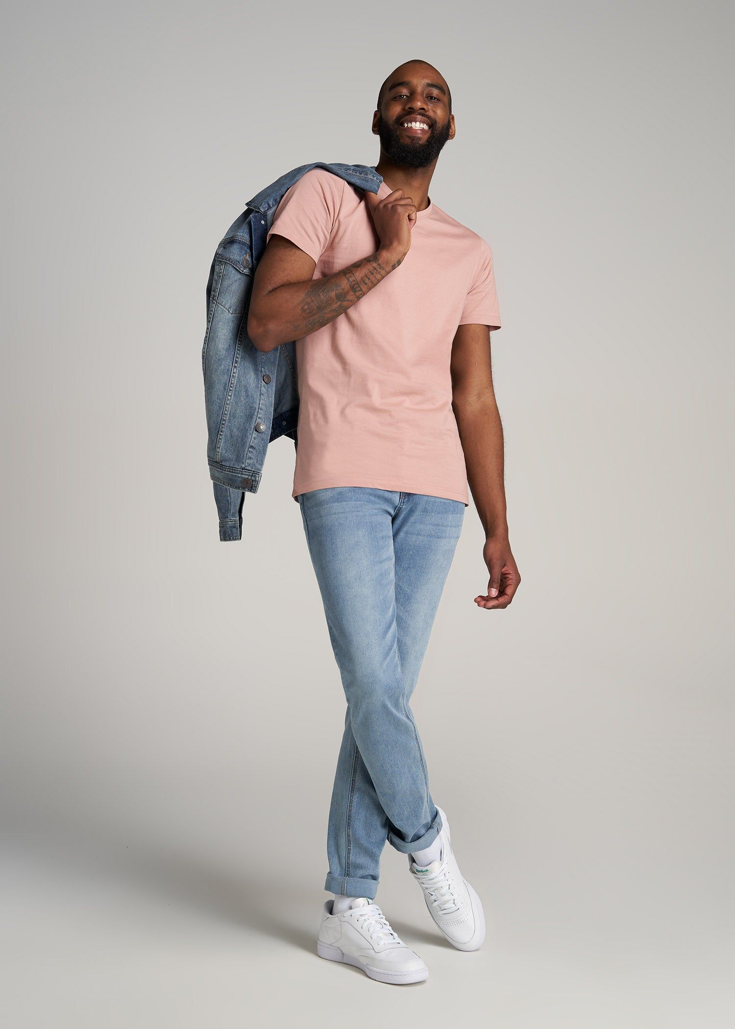 The Everyday REGULAR-FIT V-Neck Tall Men's T-Shirt in Sun Bleached Brick sold by American Tall product image thumbnail 4