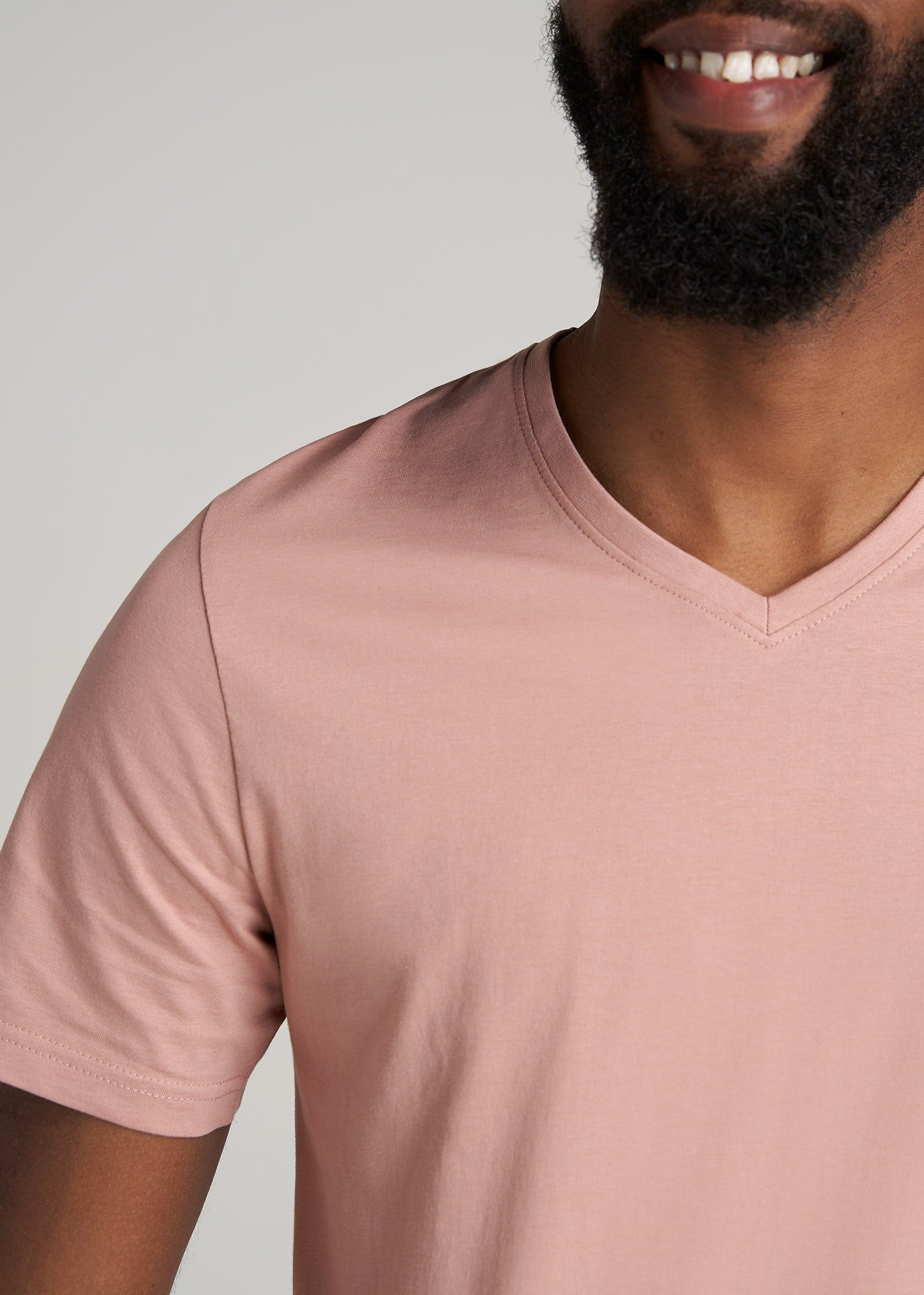 The Everyday REGULAR-FIT V-Neck Tall Men's T-Shirt in Sun Bleached Brick sold by American Tall product image thumbnail 2