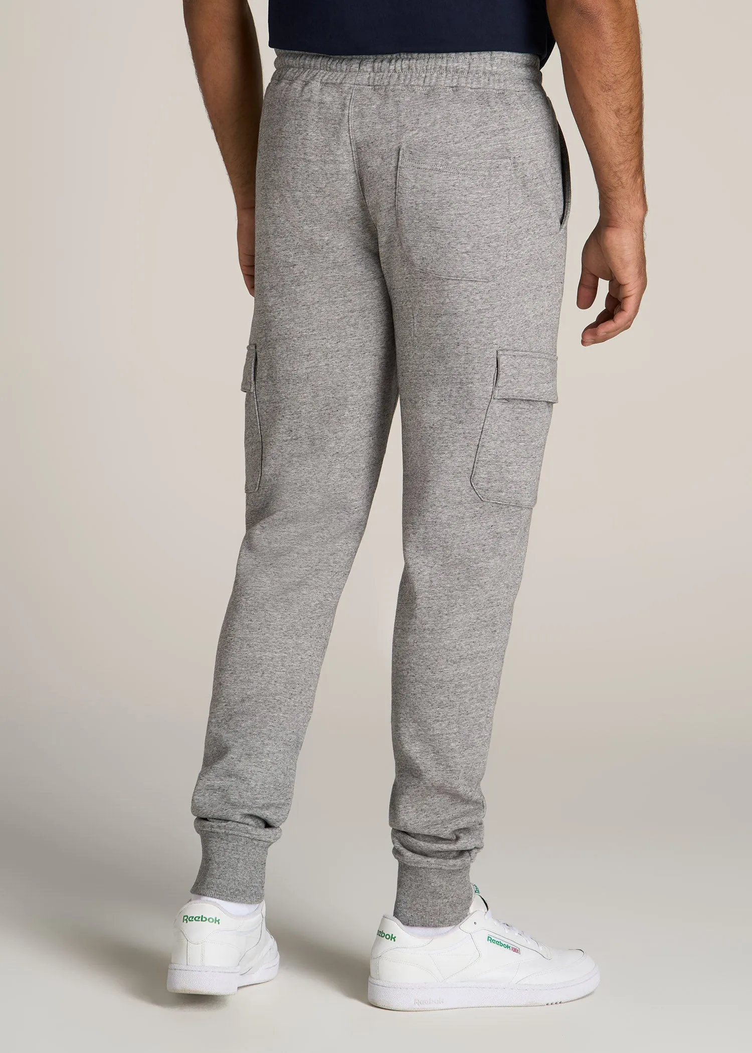 Wearever Fleece Cargo Jogger For Tall Men in Heather Grey sold by American Tall product image thumbnail 5