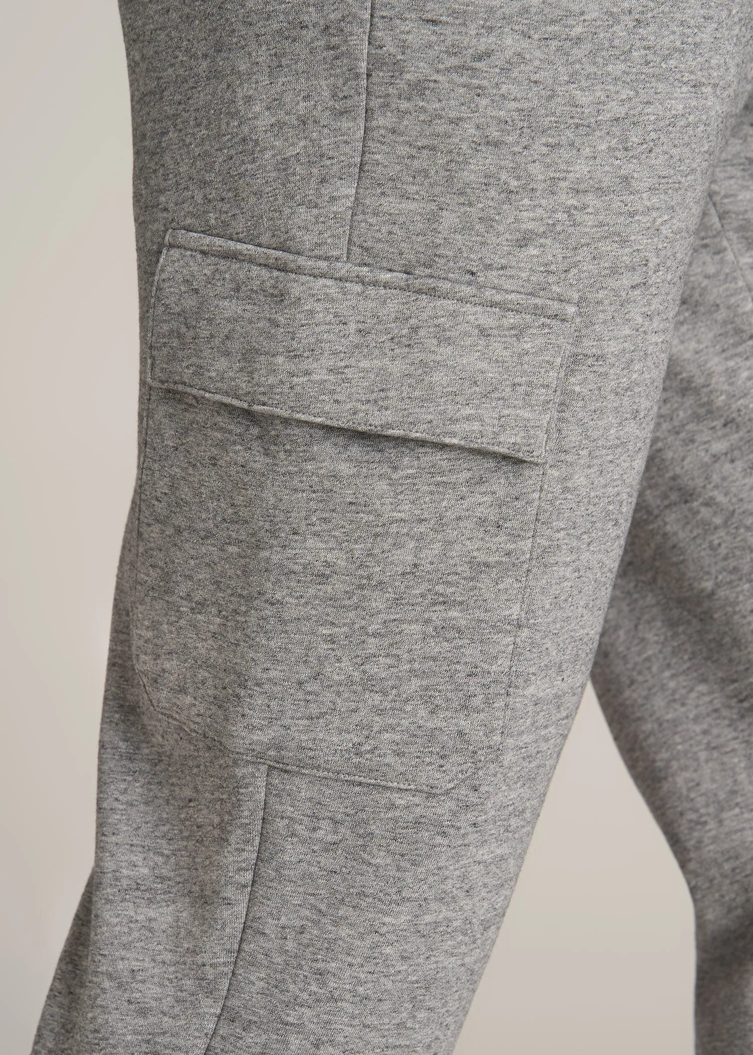 Wearever Fleece Cargo Jogger For Tall Men in Heather Grey sold by American Tall product image thumbnail 2