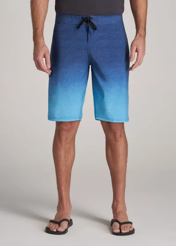 Tall Board Shorts for Men in Ocean Ombre sold by American Tall