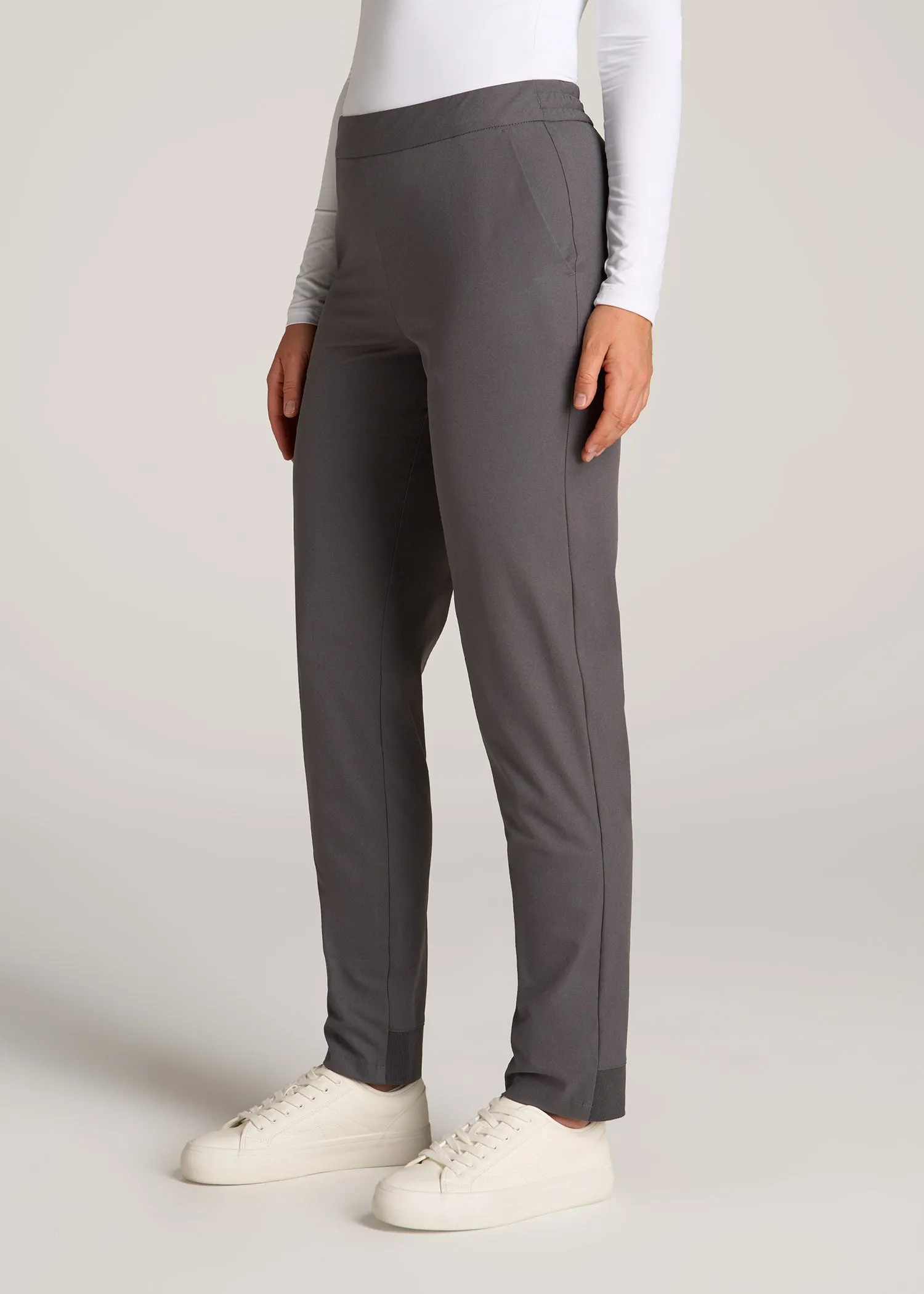 Pull-on Traveler Pants 2.0 for Tall Women in Light Ash sold by American Tall product image thumbnail 3
