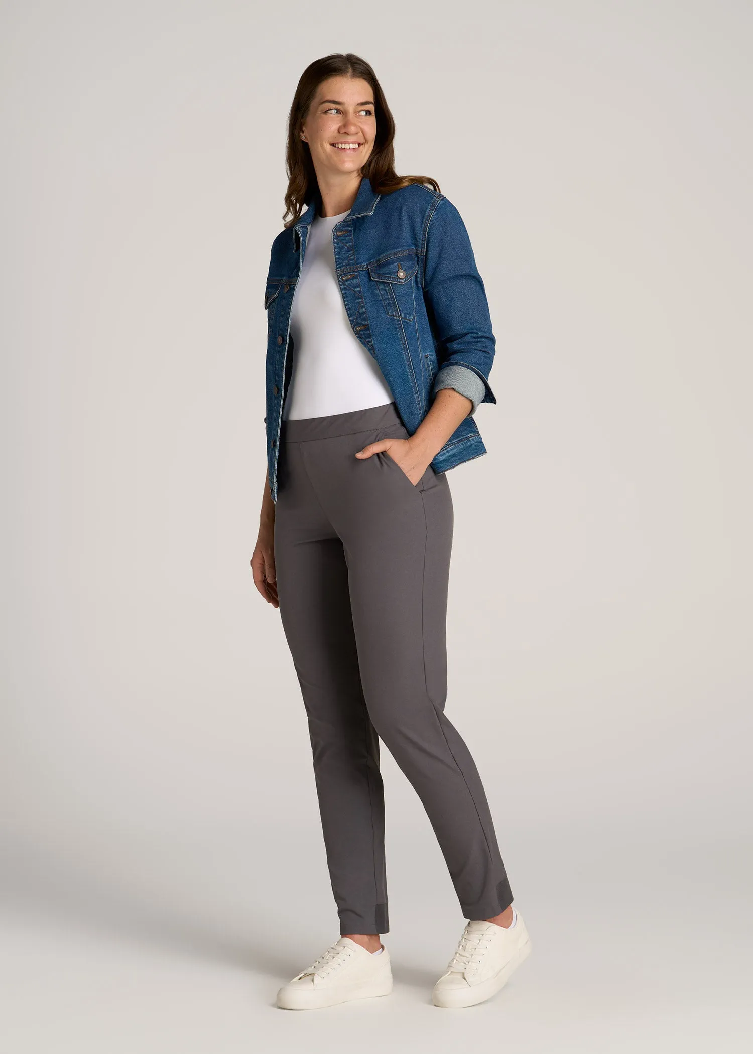 Pull-on Traveler Pants 2.0 for Tall Women in Light Ash sold by American Tall product image thumbnail 4