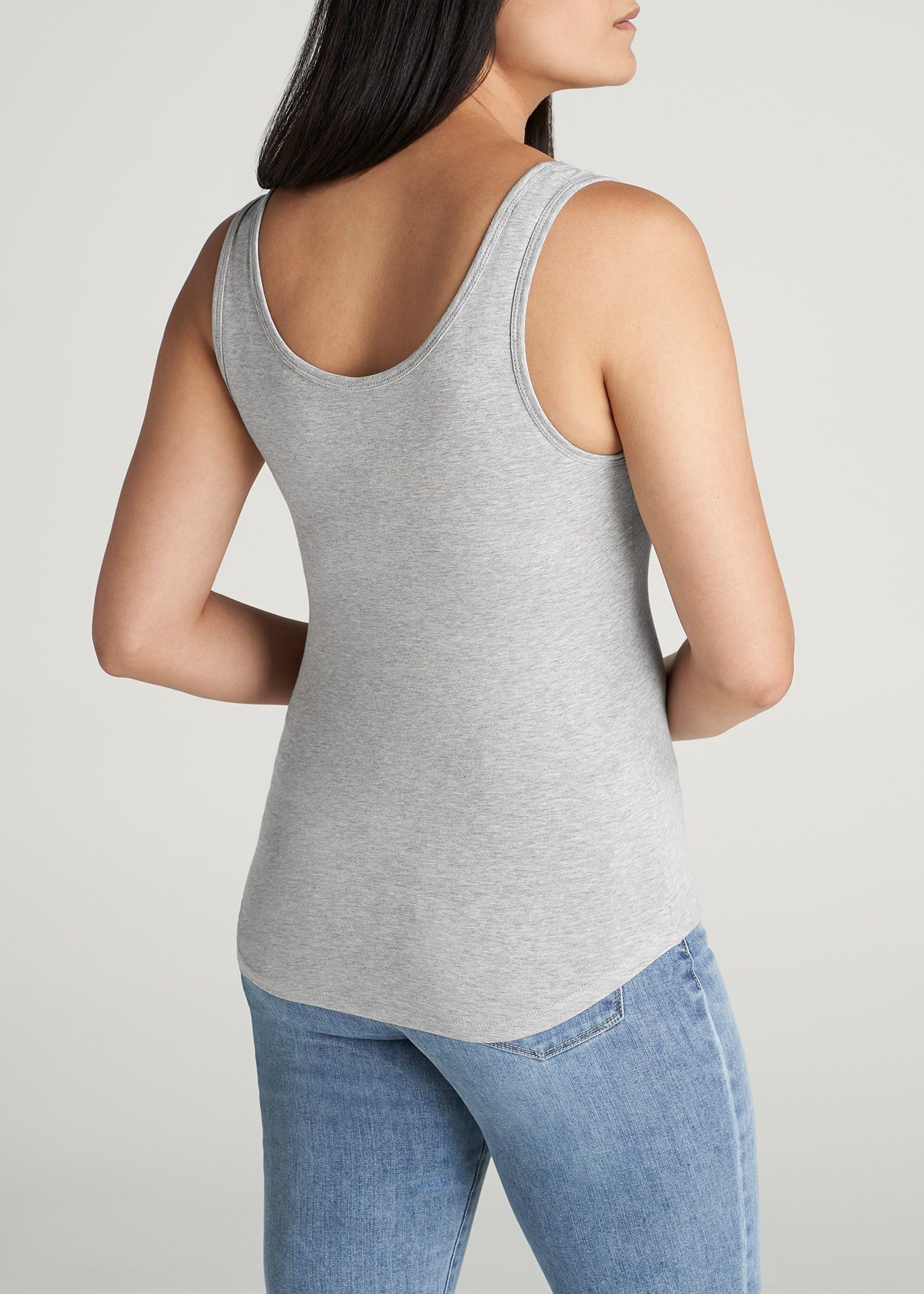 Jersey Tank in Grey Mix - Women's Tall Tank Tops sold by American Tall product image thumbnail 5