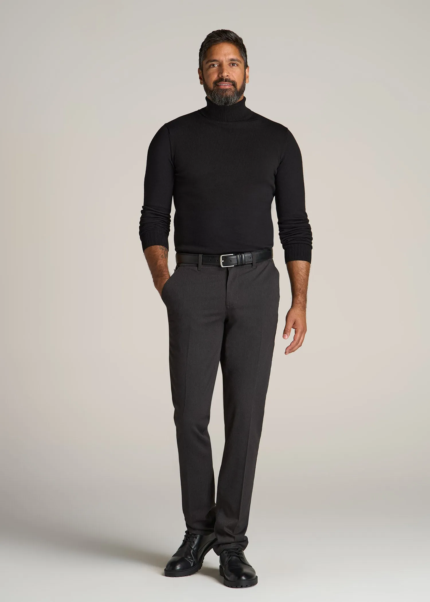 Turtleneck Sweater for Tall Men in Black sold by American Tall product image thumbnail 4