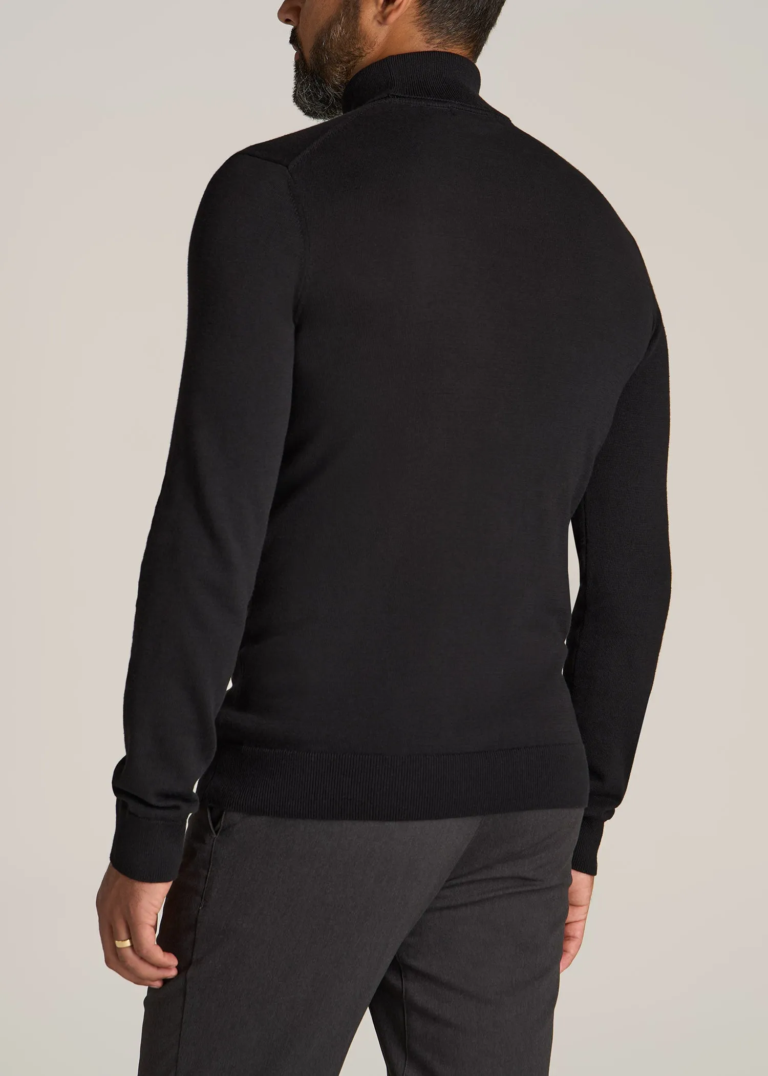 Turtleneck Sweater for Tall Men in Black sold by American Tall product image thumbnail 5