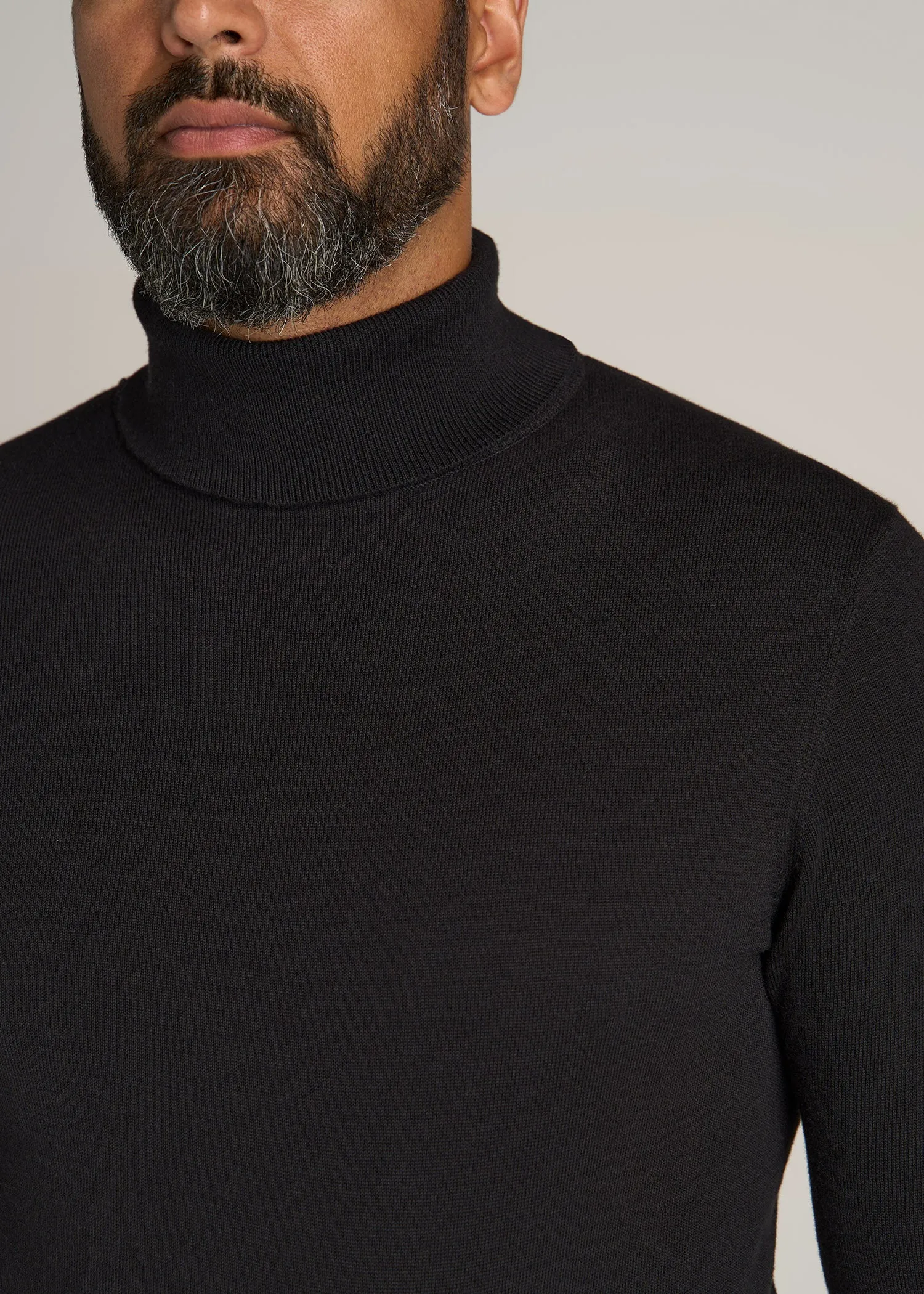 Turtleneck Sweater for Tall Men in Black sold by American Tall product image thumbnail 2