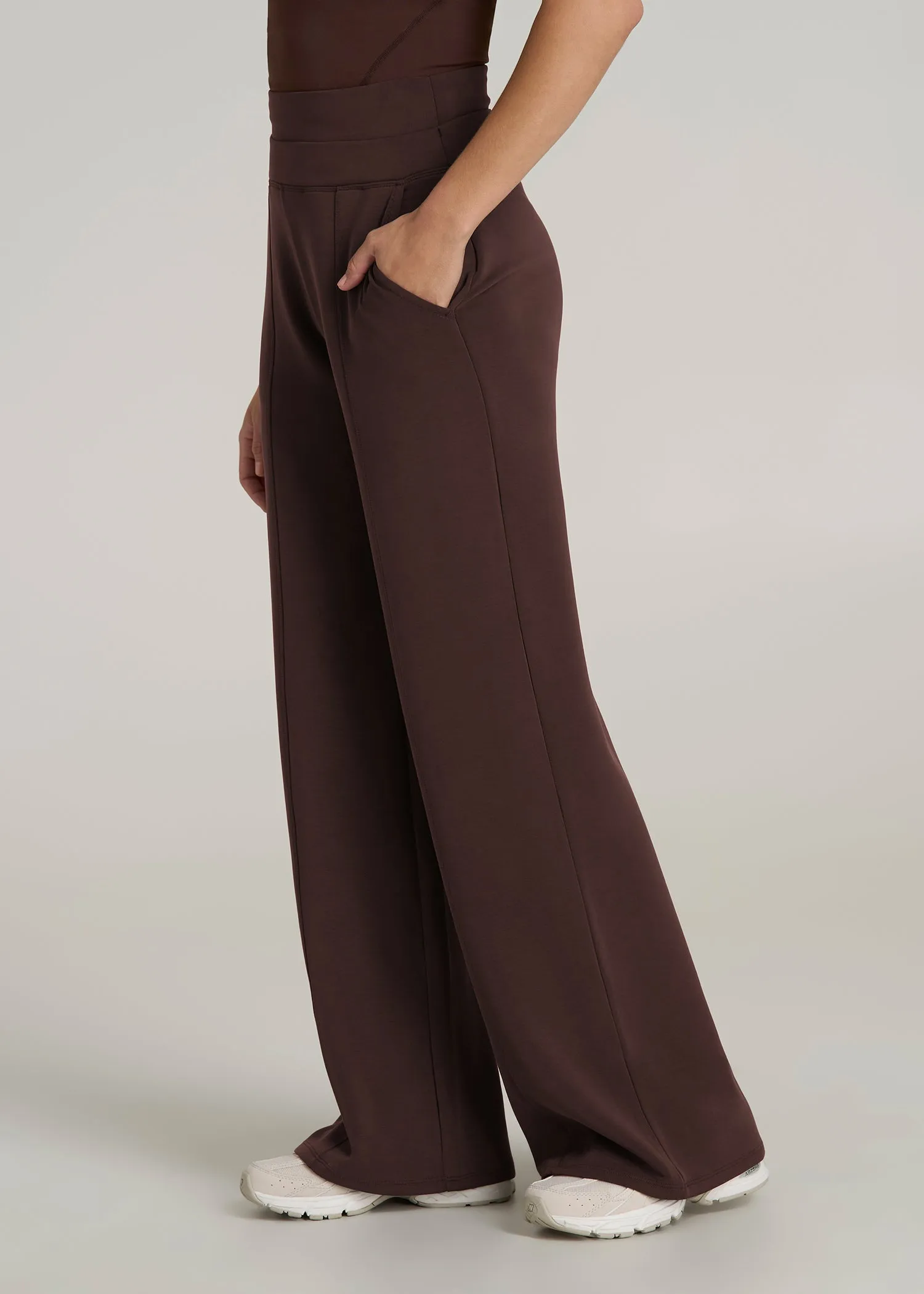 Soft Motion Wide Leg Ultra High Rise Pant for Tall Women in Espresso sold by American Tall product image thumbnail 3