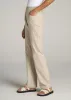 Pull-On Straight Leg Knit Pants for Tall Women in Stone sold by American Tall