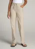 Pull-On Straight Leg Knit Pants for Tall Women in Stone sold by American Tall
