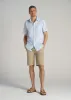 Seersucker Tall Men's Short Sleeve Shirt in Light Blue Stripe sold by American Tall