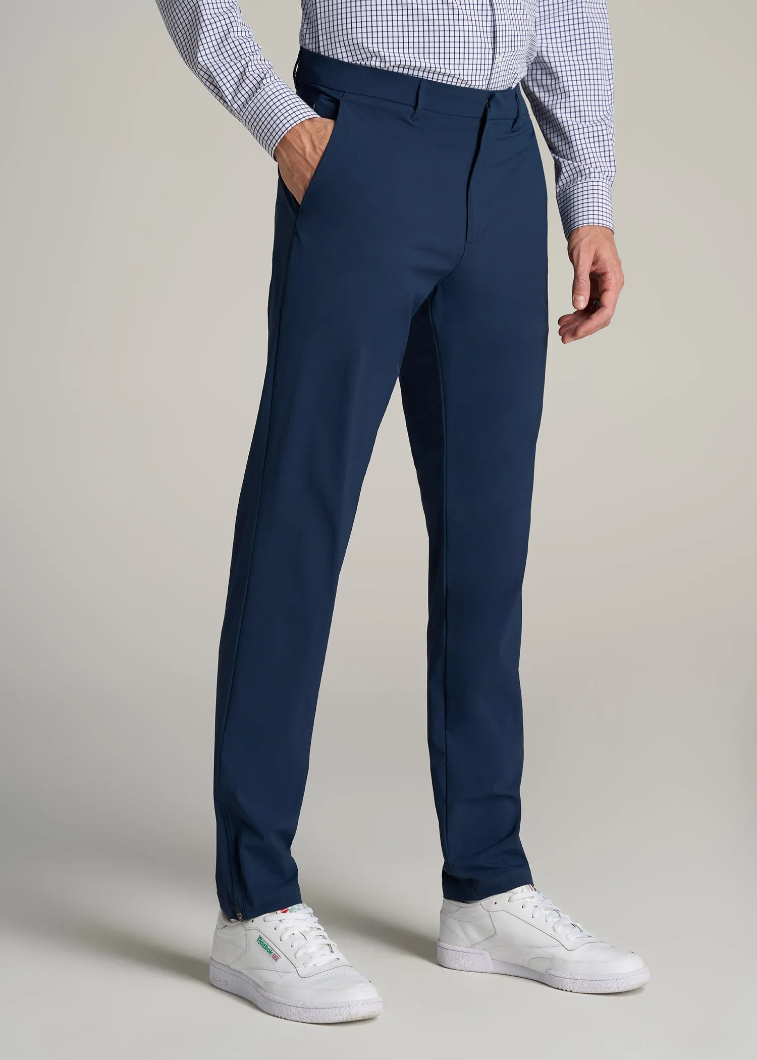 Performance TAPERED-FIT Chino Pants for Tall Men in Marine Navy sold by American Tall product image thumbnail 3