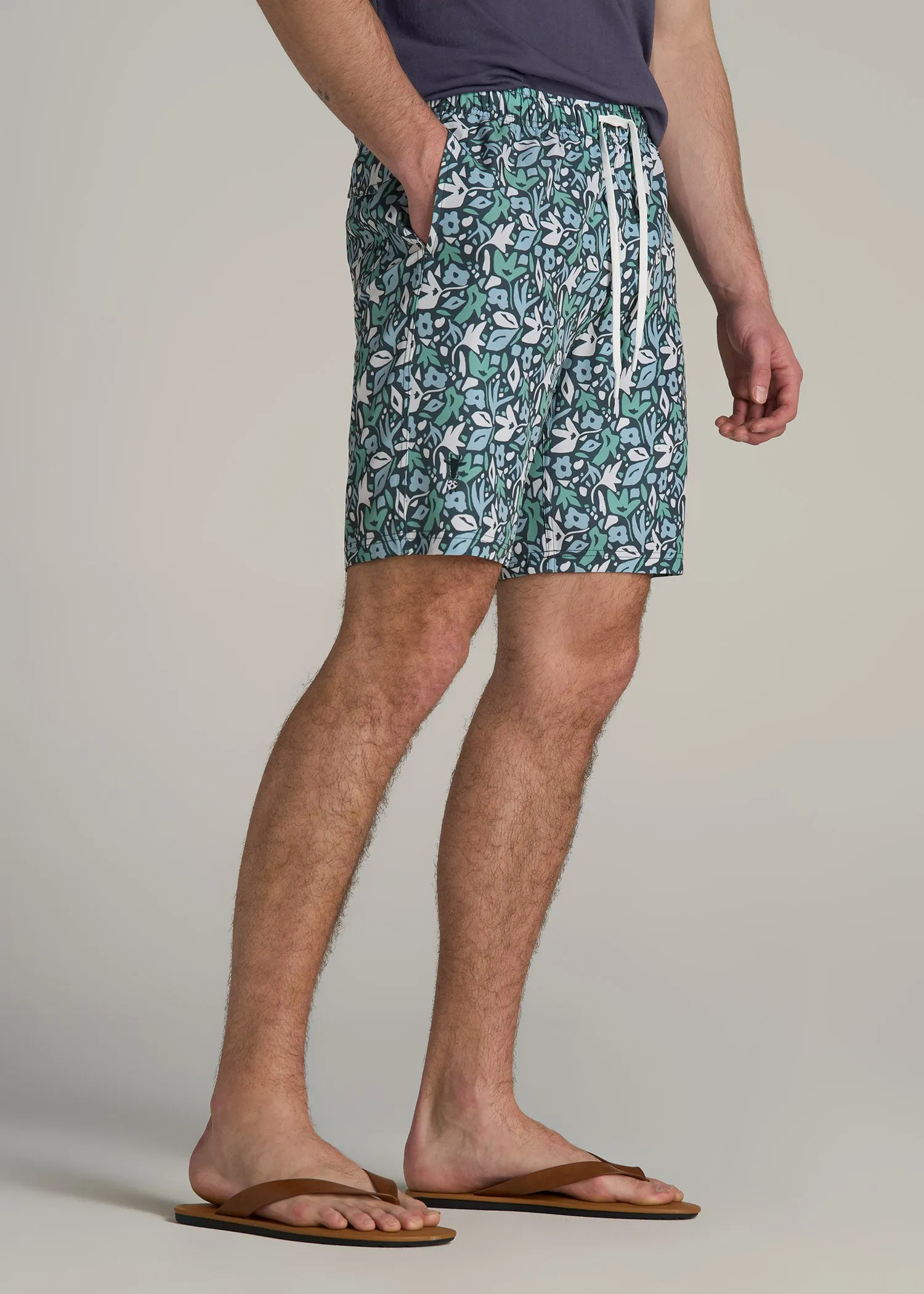 Volley Swim Shorts for Tall Men in Green Floral sold by American Tall product image thumbnail 3
