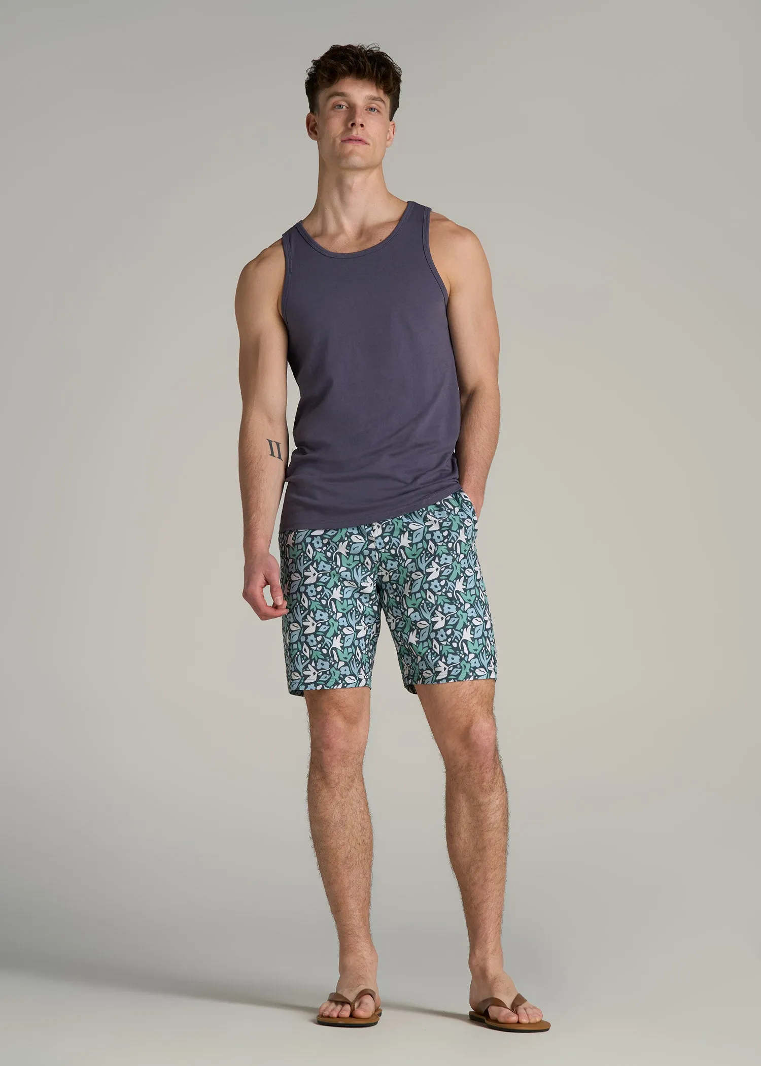 Volley Swim Shorts for Tall Men in Green Floral sold by American Tall product image thumbnail 4