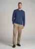 LJ&S Vintage Washed Slub Men's Tall Henley Shirt in Vintage Blue sold by American Tall