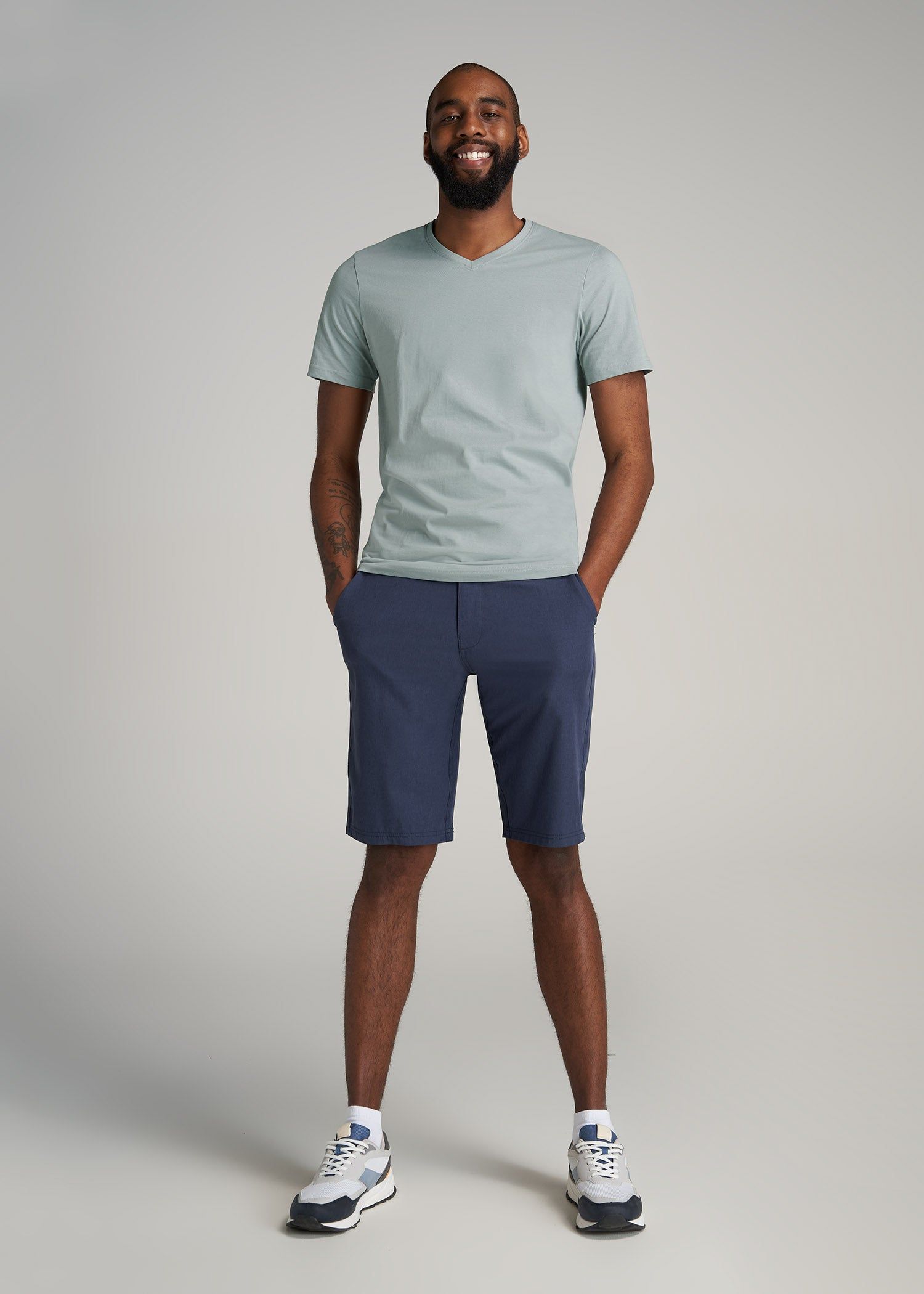 The Everyday REGULAR-FIT V-Neck Tall Men's T-Shirt in Quarry Grey sold by American Tall product image thumbnail 4