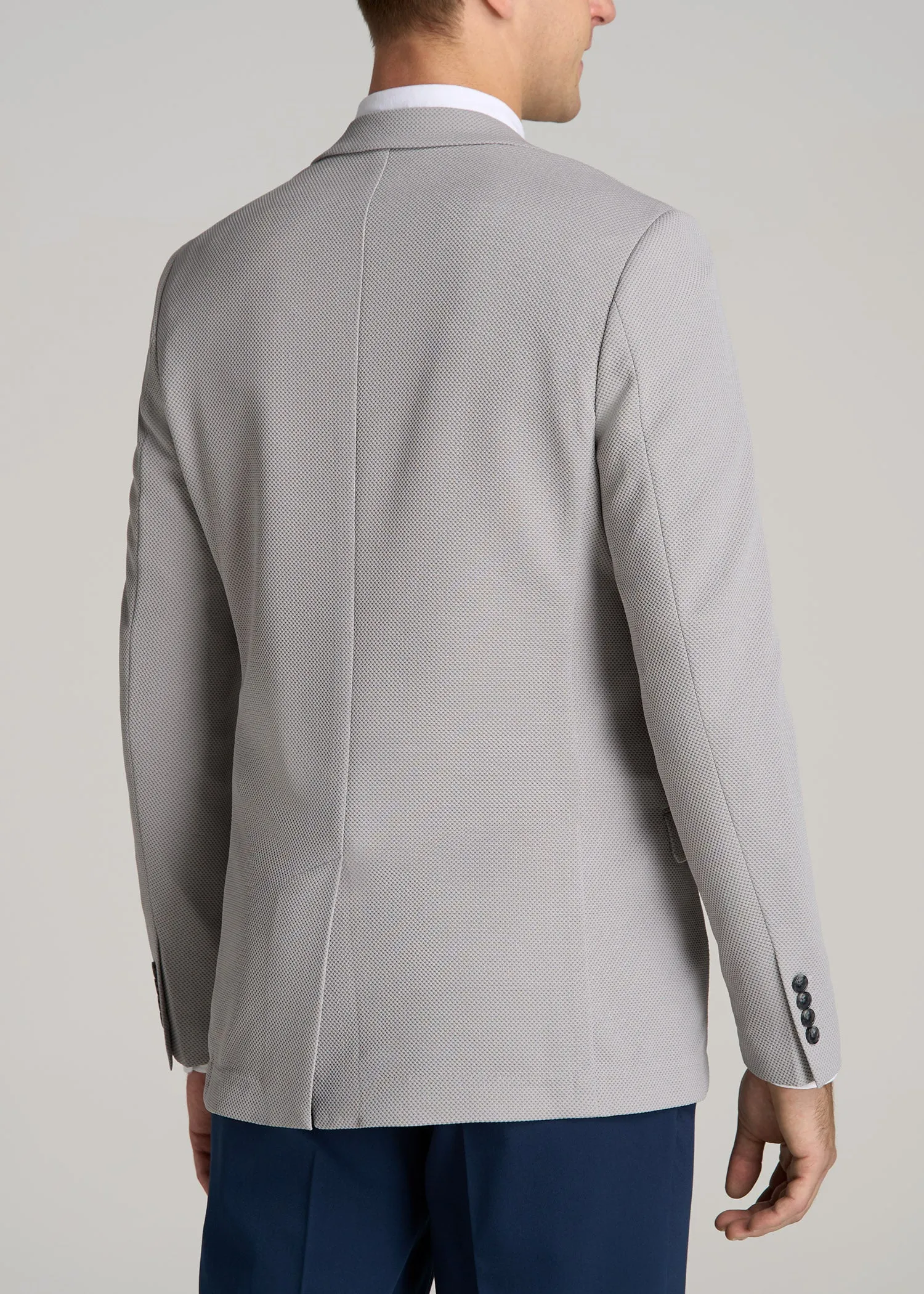 Textured Blazer for Tall Men in Soft Grey sold by American Tall product image thumbnail 4
