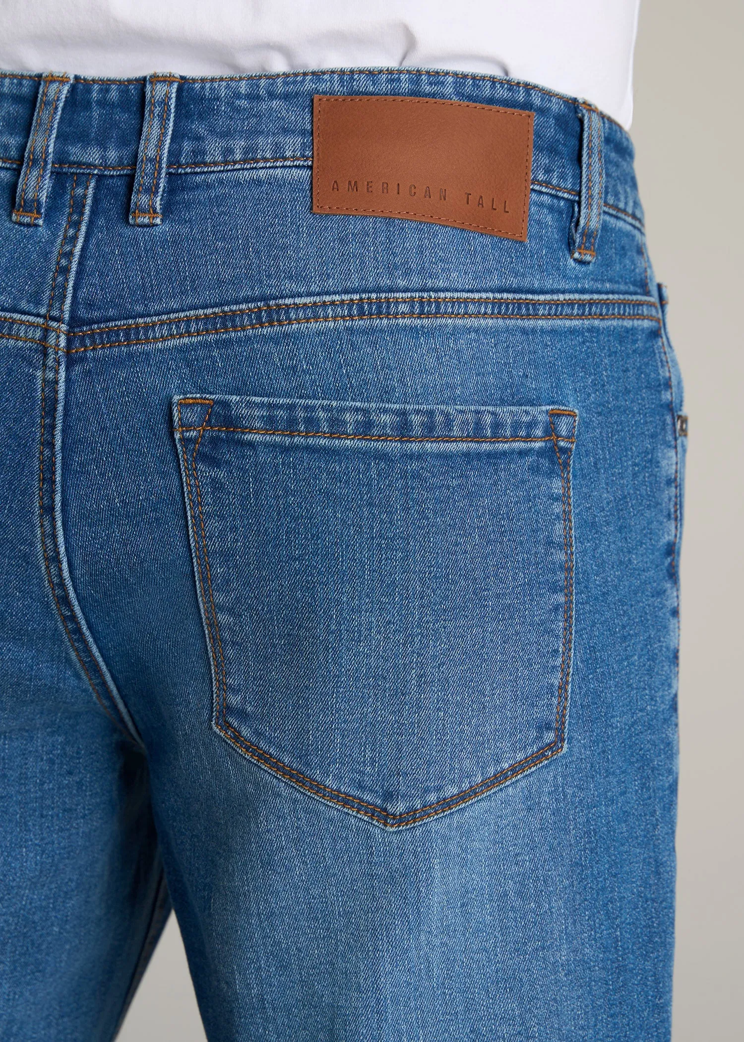 Carman TAPERED Jeans for Tall Men in Classic Mid Blue sold by American Tall product image thumbnail 2