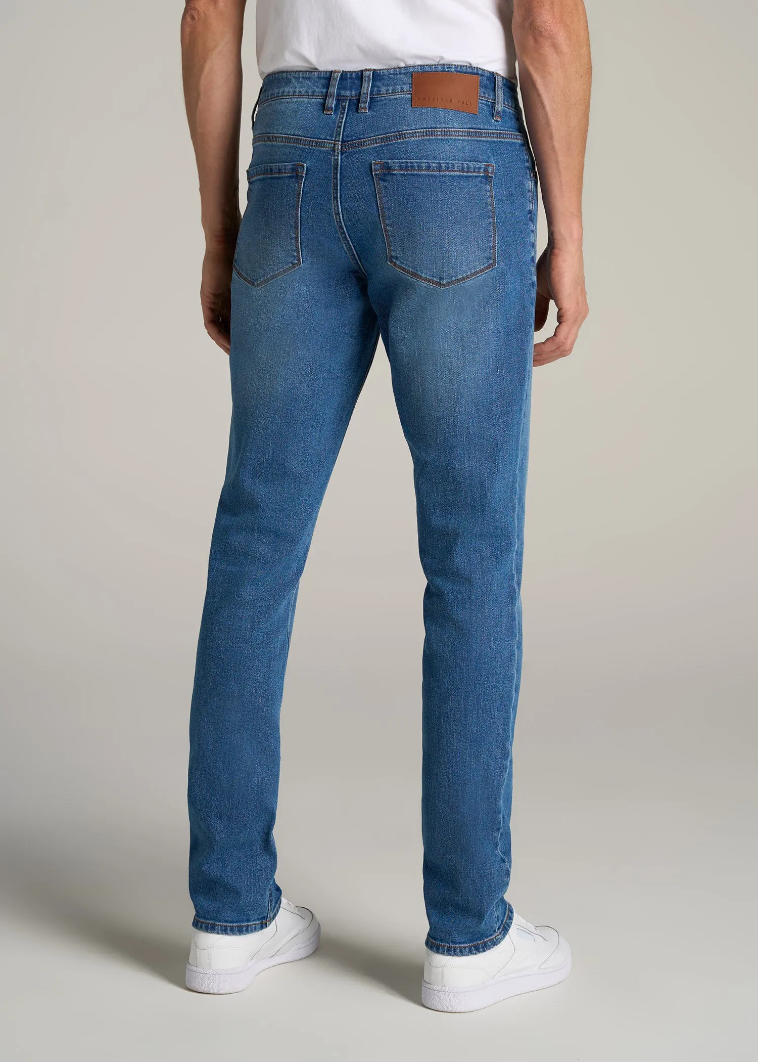 Carman TAPERED Jeans for Tall Men in Classic Mid Blue sold by American Tall product image thumbnail 4