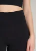 High Rise Split Flare Cotton Leggings for Tall Women in Black sold by American Tall