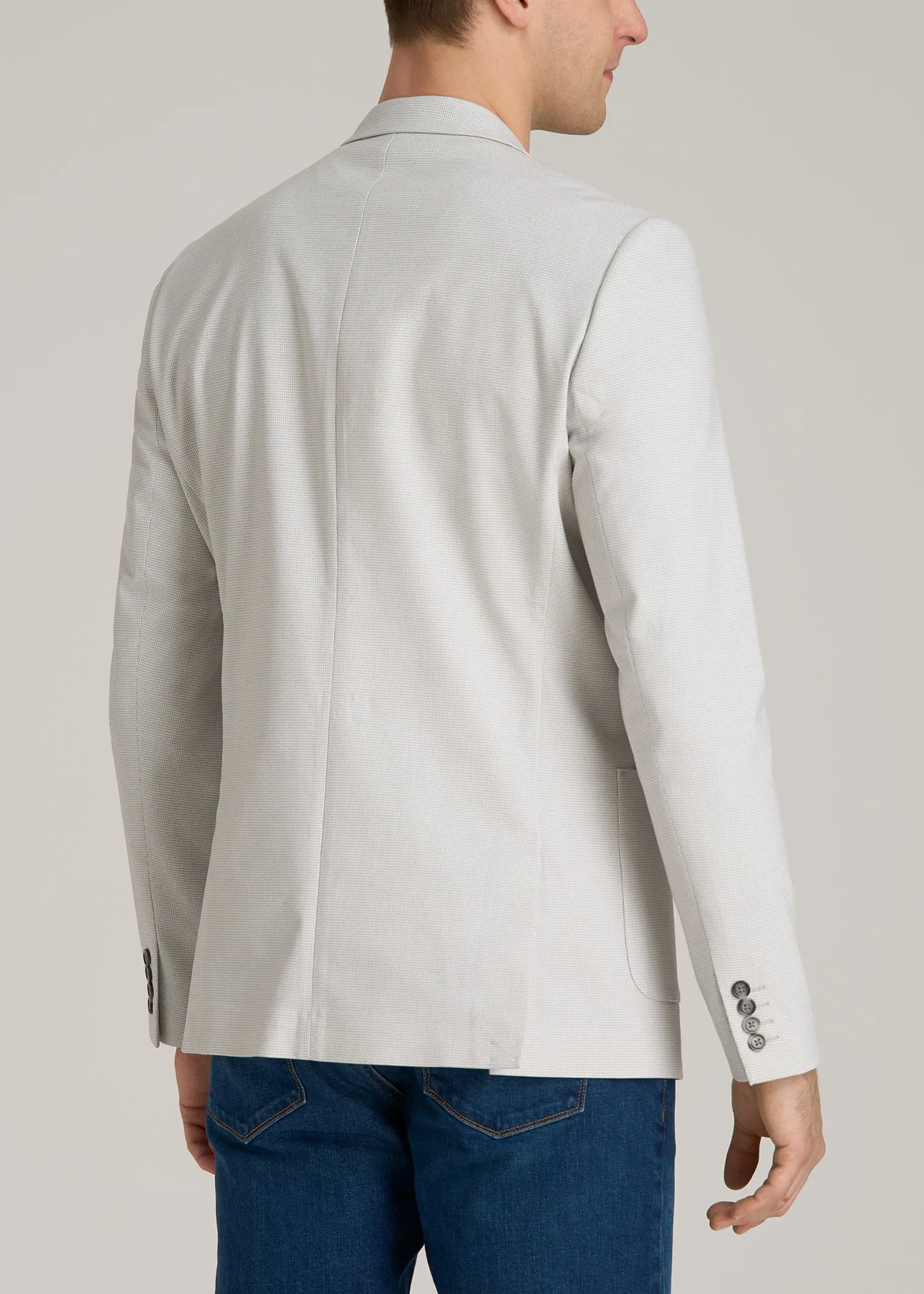 Core Blazer for Tall Men in Light Grey Houndstooth sold by American Tall product image thumbnail 5