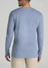 Men's Tall Three Button Long Sleeve Slub Henley in Chambray sold by American Tall