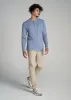 Men's Tall Three Button Long Sleeve Slub Henley in Chambray sold by American Tall