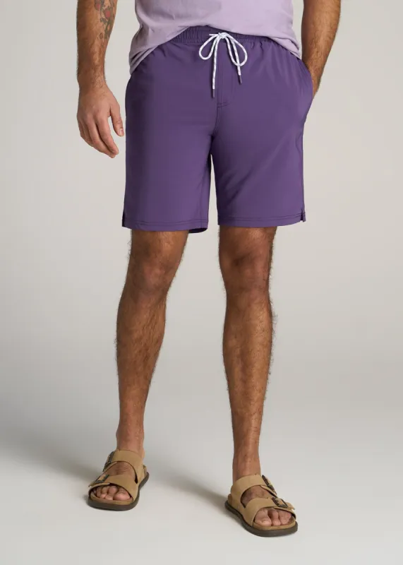 Swim Shorts for Tall Men in Aster Purple sold by American Tall